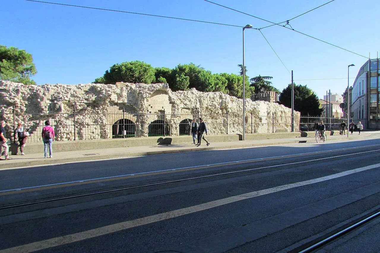 What is left of the Roman arena the chapel was built beside, and named after